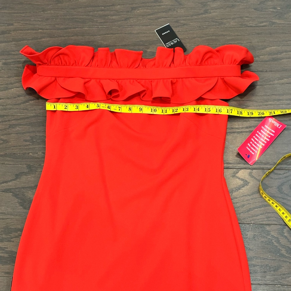 Not for sale. Ralph Lauren Red Off-Shoulder Dress - Picture 9 of 15